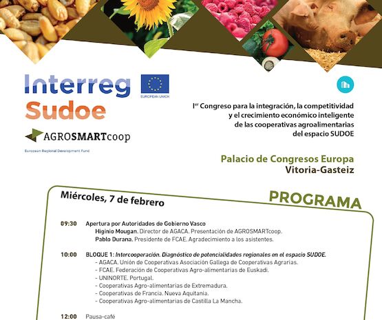 Extremadura participa en el I Congreso para Integración, Competitividad y Crecimiento Económico Inteligente de las Cooperativas Agroalimentarias del Espacio SUDOE