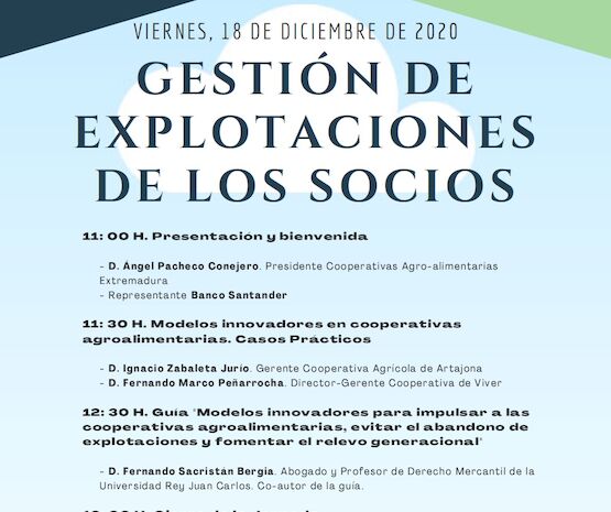 Modelos innovadores para evitar el abandono de explotaciones agrarias y fomentar el relevo generacional, a debate en unas jornadas de Cooperativas Extremadura