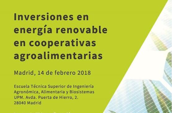 Unas jornadas abordarán las oportunidades de negocio de las energías renovables en cooperativas