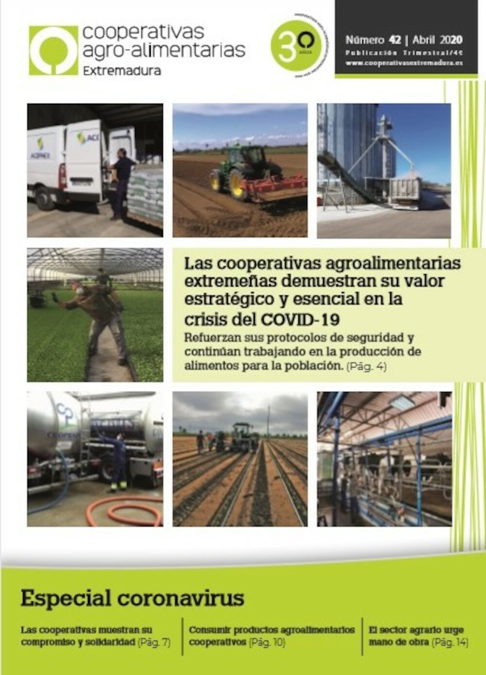 Disponible el último número de la revista Cooperativas Agro-alimentarias Extremadura