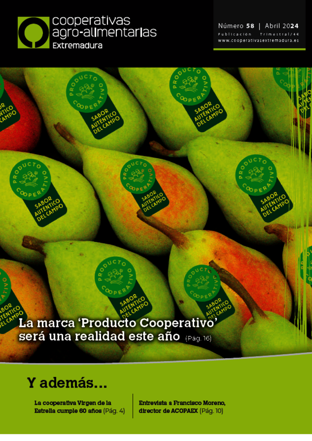 Disponible el último número de la revista Cooperativas Agro-alimentarias Extremadura