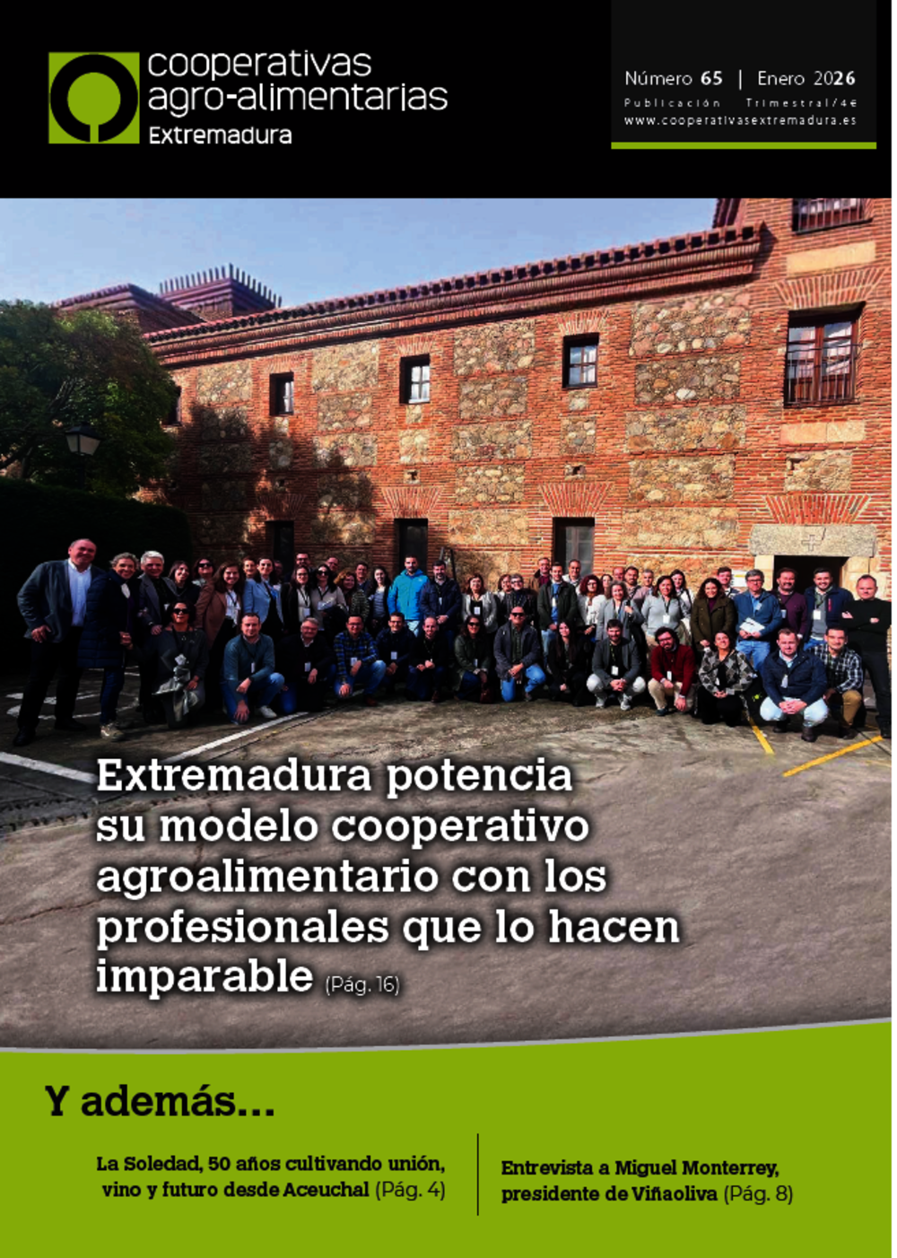 Disponible el último número de la revista Cooperativas Agro-alimentarias Extremadura