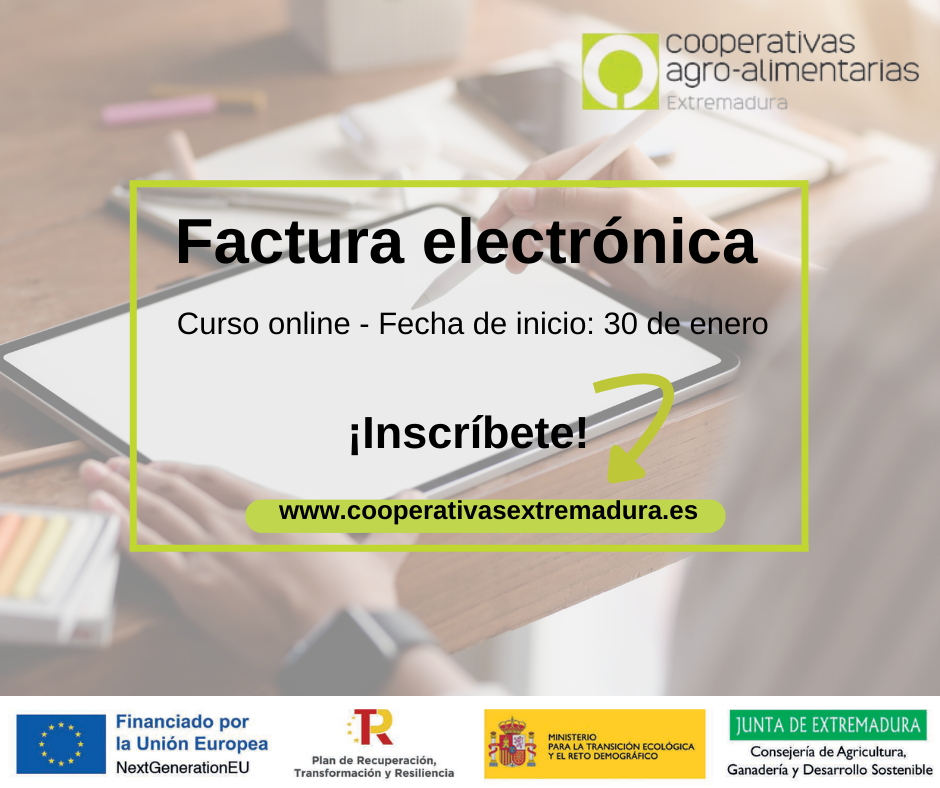 Curso online:  factura electrónica en las cooperativas agroalimentarias